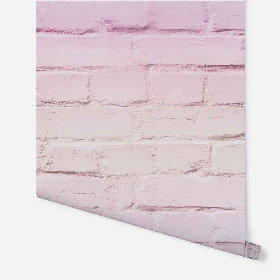Winifred Pink Ombre Brick Wallpaper - York Wallcoverings - AH909706 - York Wallcoverings Wallpaper