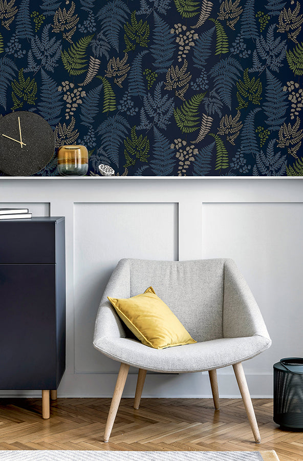 jerome-blue-botanical-wallpaper-york-wallcoverings-ah909800 - York Wallcoverings Wallpaper