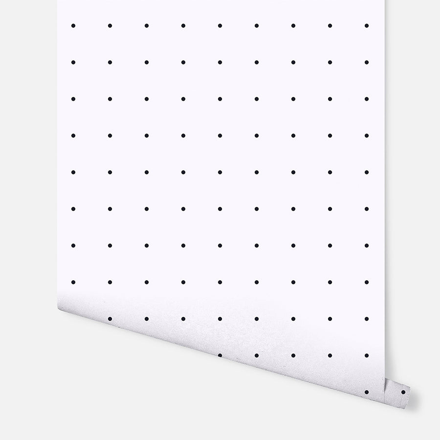 terrence-white-dotted-grid-wallpaper-york-wallcoverings-ah920000 - York Wallcoverings Wallpaper