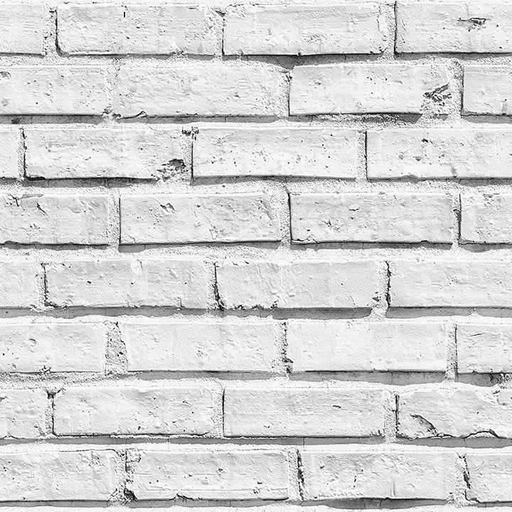 Abner White Brick Wallpaper - York Wallcoverings - AH920001