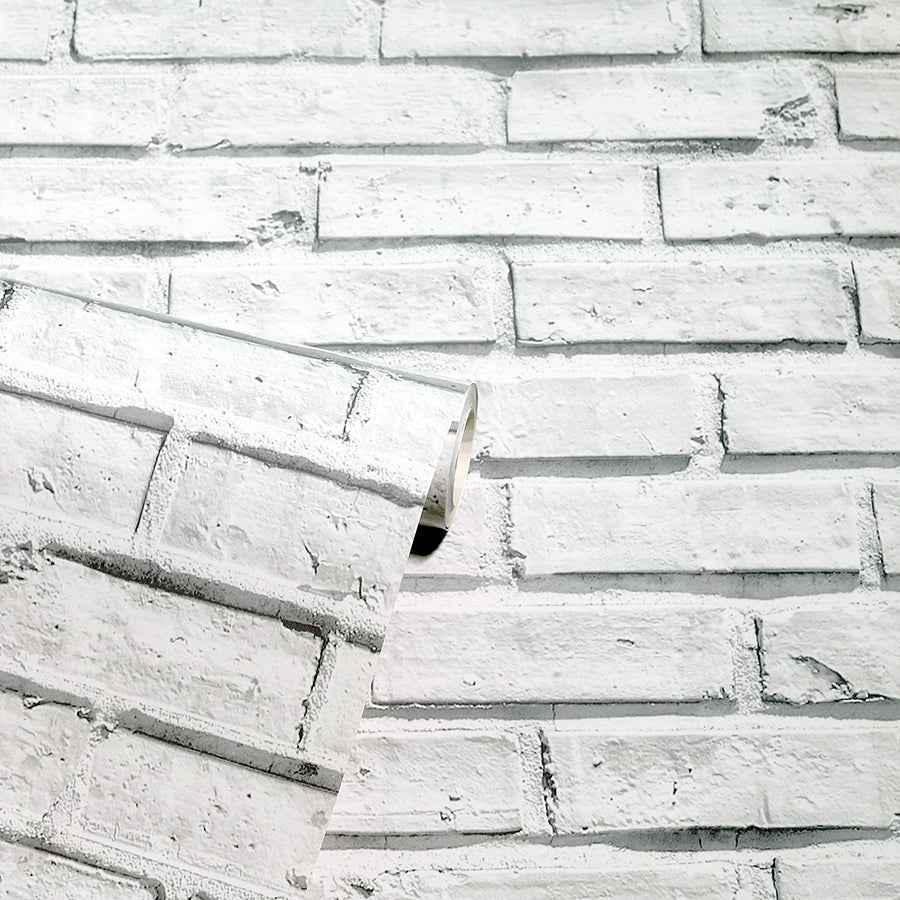 Abner White Brick Wallpaper - York Wallcoverings - AH920001 - York Wallcoverings Wallpaper