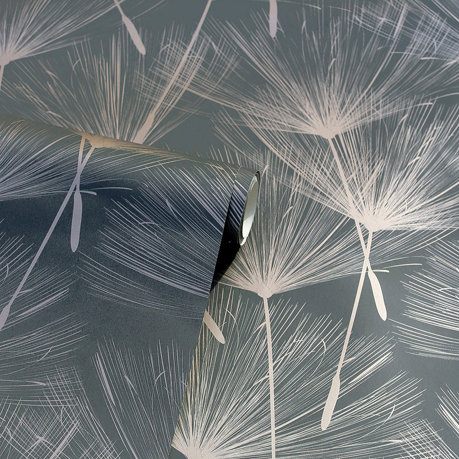 kazue-metallic-dandelion-wallpaper-york-wallcoverings-ah920807 - York Wallcoverings Wallpaper