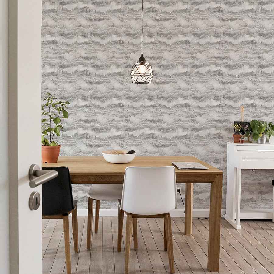 Irene Grey Painted Canvas Wallpaper - York Wallcoverings - AH921605 - York Wallcoverings Wallpaper