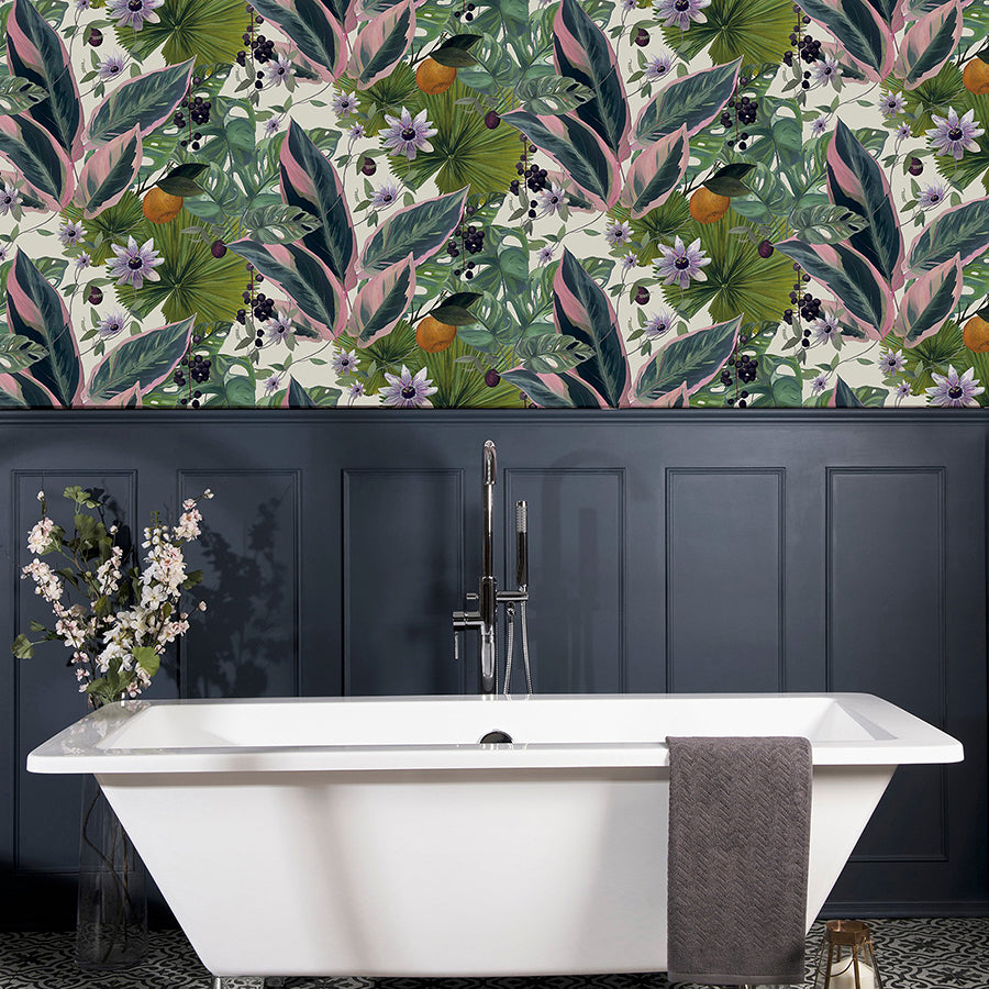 etta-white-tropical-wallpaper-york-wallcoverings-ah921704 - York Wallcoverings Wallpaper