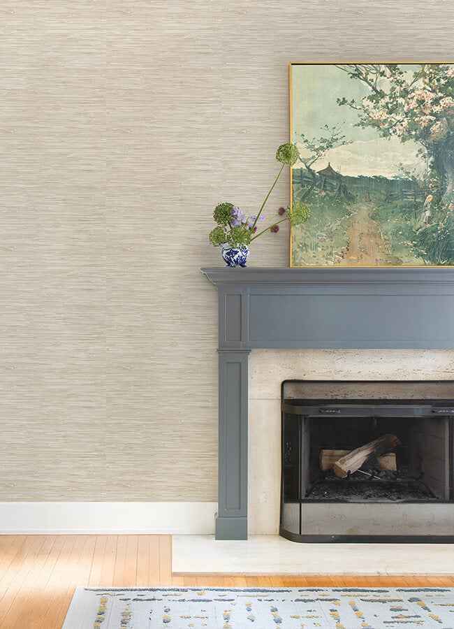 Exhale Dove Woven Faux Grasscloth Wallpaper - York Wallcoverings - 4147-27258 - York Wallcoverings Wallpaper