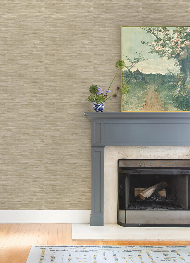 exhale-light-brown-woven-faux-grasscloth-wallpaper-york-wallcoverings-4147-27259 - York Wallcoverings Papel pintado