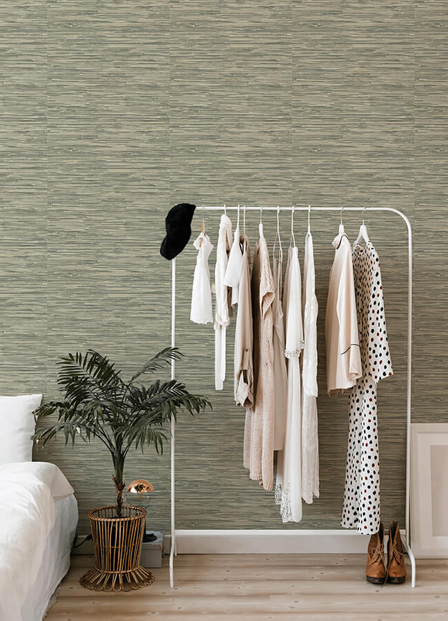 exhale-moss-woven-faux-grasscloth-wallpaper-york-wallcoverings-4147-27261 - York Wallcoverings Wallpaper