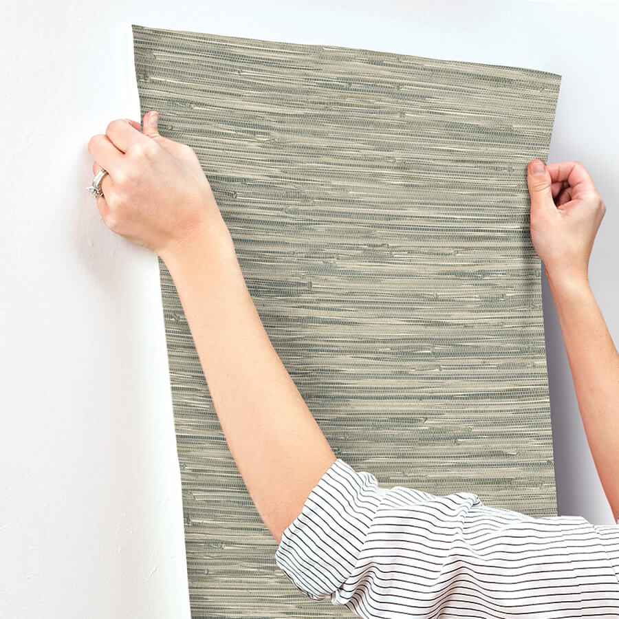 Exhale Moss Woven Faux Grasscloth Wallpaper - York Wallcoverings - 4147-27261 - York Wallcoverings Wallpaper