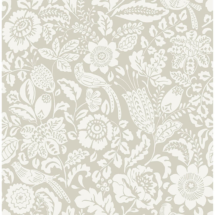 marta-beige-floral-trail-wallpaper-york-wallcoverings-4147-27361 - York Wallcoverings Papel pintado