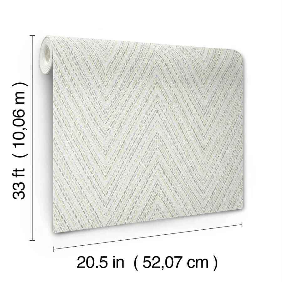 Lainey Green Stitched Chevron Wallpaper - York Wallcoverings - 4147-27370