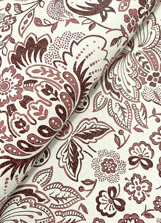 blanche-plum-floral-damask-wallpaper-york-wallcoverings-4147-27373 - York Wallcoverings Wallpaper
