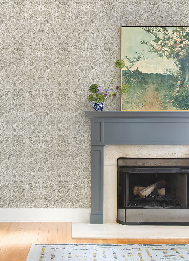 blanche-neutral-floral-damask-wallpaper-york-wallcoverings-4147-27374 - York Wallcoverings Wallpaper