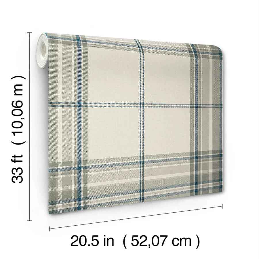 Westley Moss Plaid Wallpaper - York Wallcoverings - 4147-27387