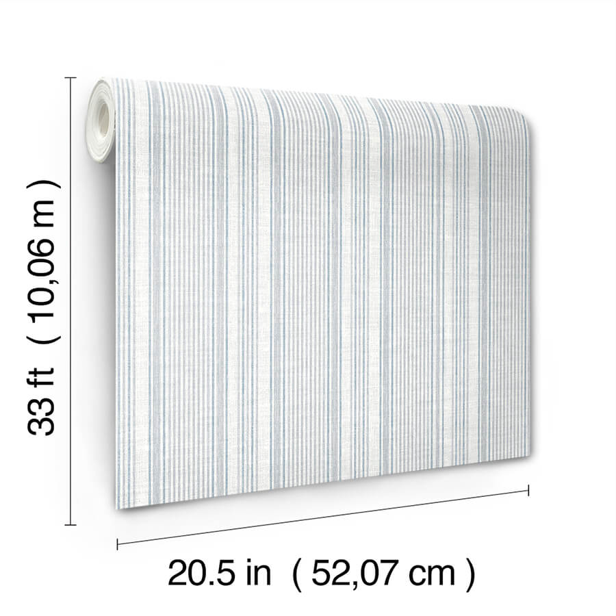 ayanna-blue-striped-wallpaper-york-wallcoverings-4147-27393 - York Wallcoverings Wallpaper