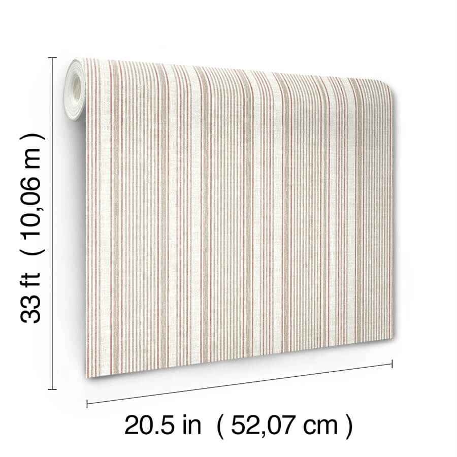 Ayanna Rust Striped Wallpaper - York Wallcoverings - 4147-27396 - York Wallcoverings Wallpaper