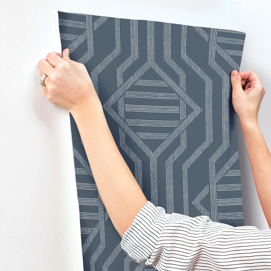 essex-navy-geometric-wallpaper-york-wallcoverings-4147-27402 - York Wallcoverings Wallpaper