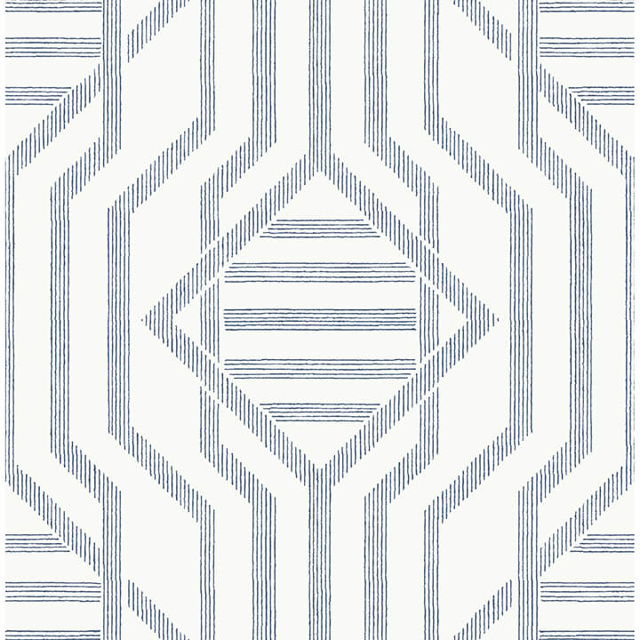 essex-dark-blue-geometric-wallpaper-york-wallcoverings-4147-27403 - York Wallcoverings Wallpaper