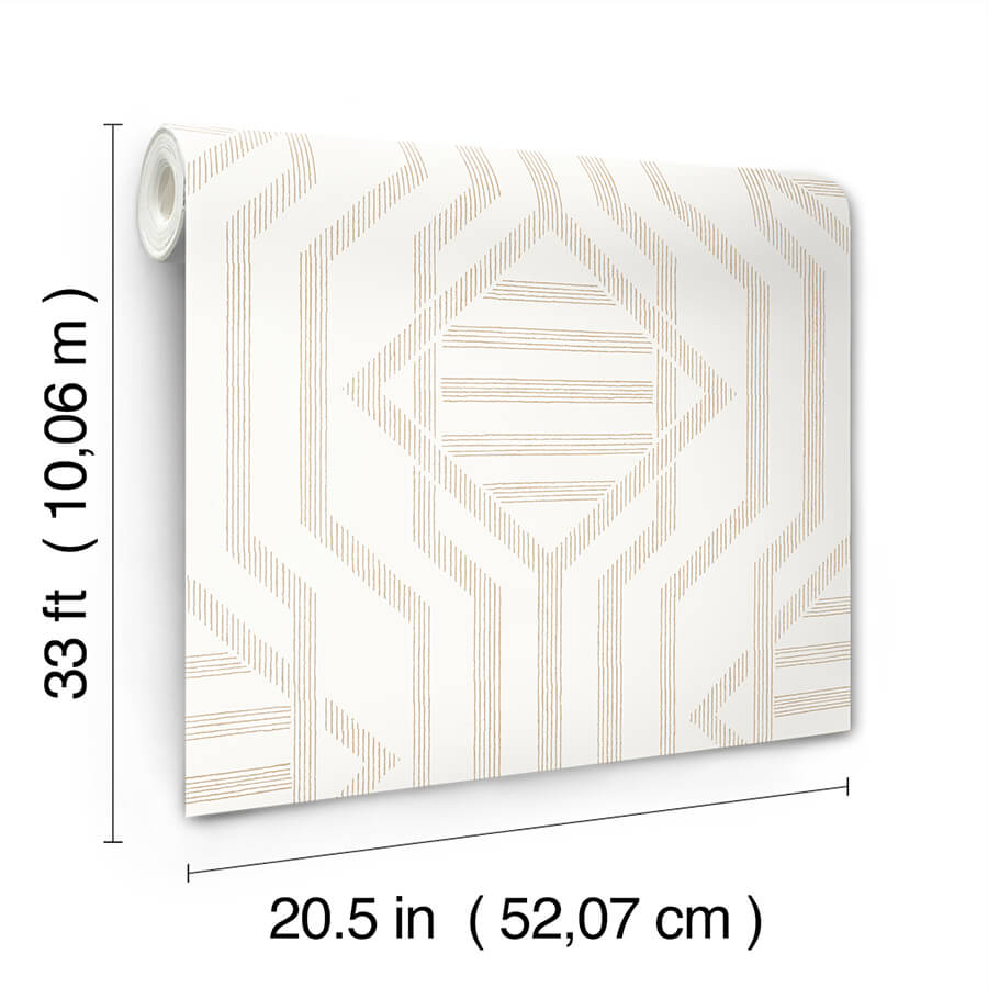 essex-wheat-geometric-wallpaper-york-wallcoverings-4147-27404 - York Wallcoverings Wallpaper