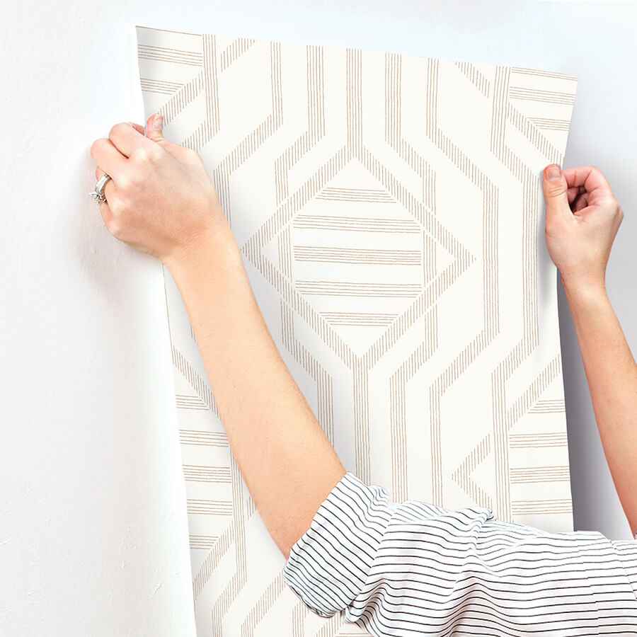 Essex Wheat Geometric Wallpaper - York Wallcoverings - 4147-27404 - York Wallcoverings Wallpaper