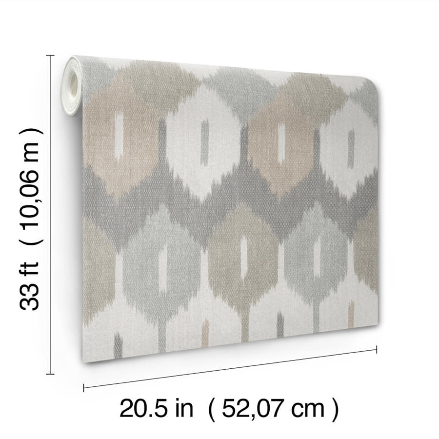 abilene-neutral-ikat-wallpaper-york-wallcoverings-4147-27409 - York Wallcoverings Papel pintado