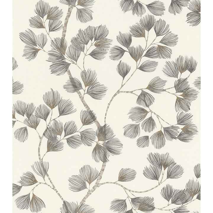 Newcomb Grey Trailing Branches Wallpaper - York Wallcoverings - RH866933 - York Wallcoverings Wallpaper
