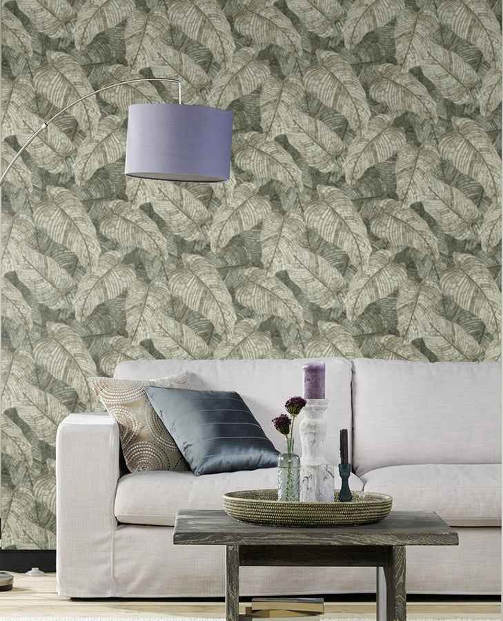 Galner Moss Leaves Wallpaper - York Wallcoverings - RH720549 - York Wallcoverings Wallpaper