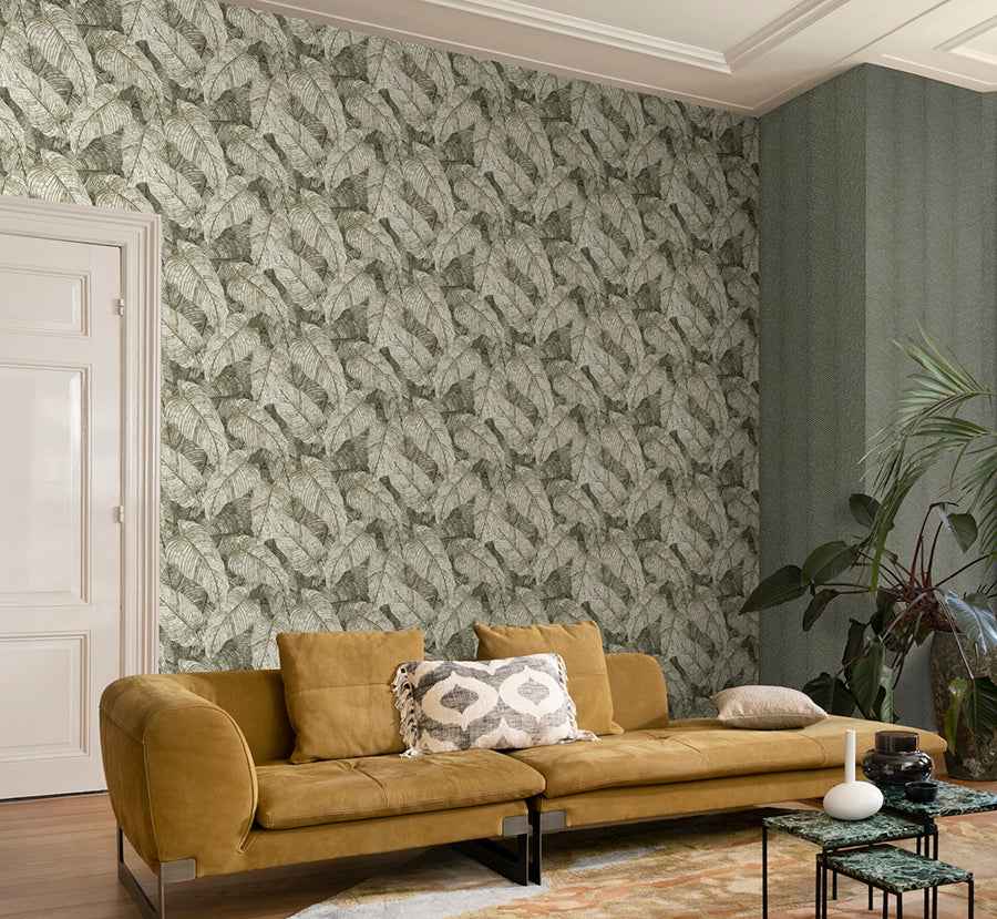 Galner Moss Leaves Wallpaper - York Wallcoverings - RH720549 - York Wallcoverings Wallpaper
