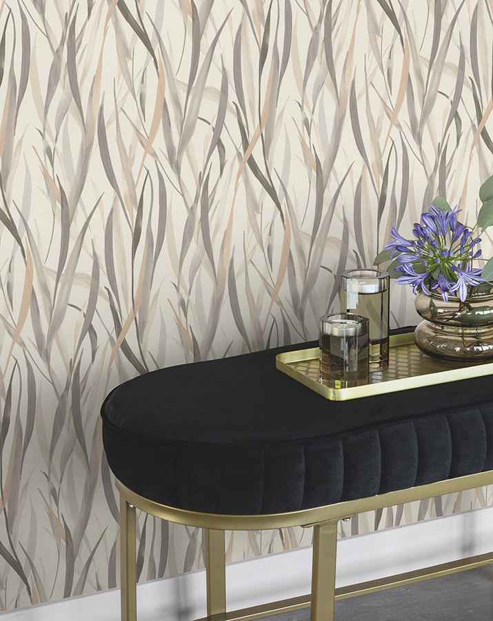 Sway Neutral Botanical Wallpaper - York Wallcoverings - RH330205 - York Wallcoverings Wallpaper