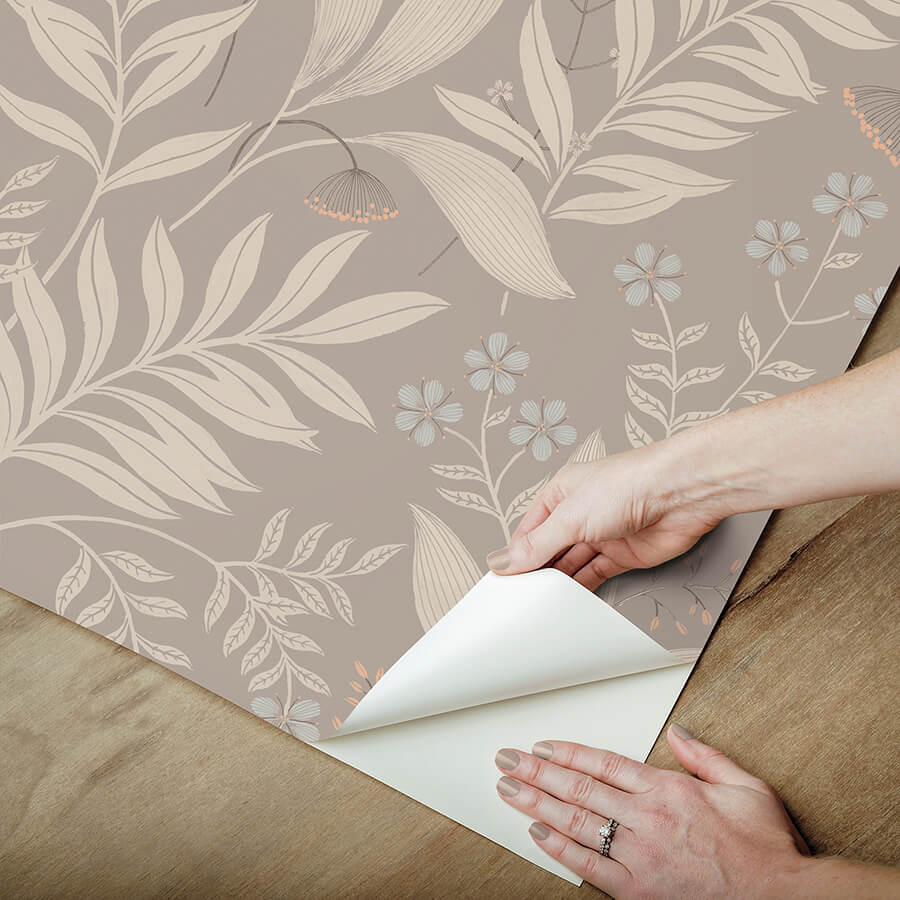 amanda-taupe-peel-and-stick-wallpaper-york-wallcoverings-nus6424 - York Wallcoverings Wallpaper