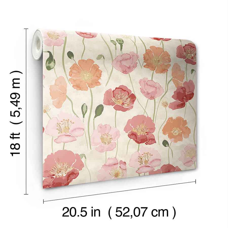 Adelia Pastel Peel & Stick Wallpaper - York Wallcoverings - NUS6428 - York Wallcoverings Wallpaper
