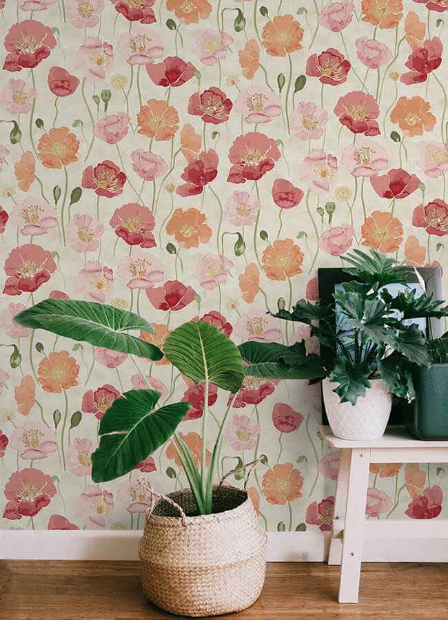 Adelia Pastel Peel & Stick Wallpaper - York Wallcoverings - NUS6428 - York Wallcoverings Wallpaper