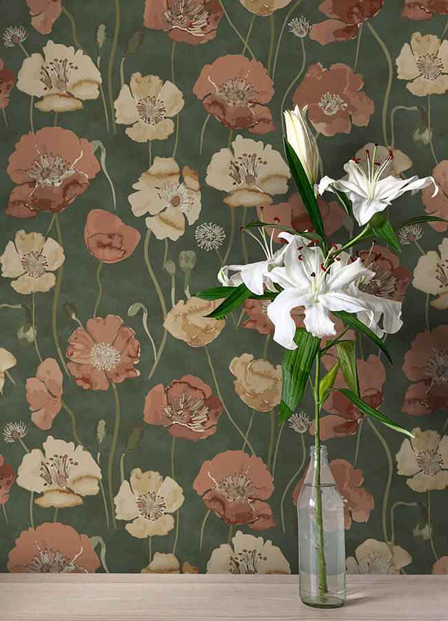 Adelia Moss Peel & Stick Wallpaper - York Wallcoverings - NUS6430 - York Wallcoverings Wallpaper