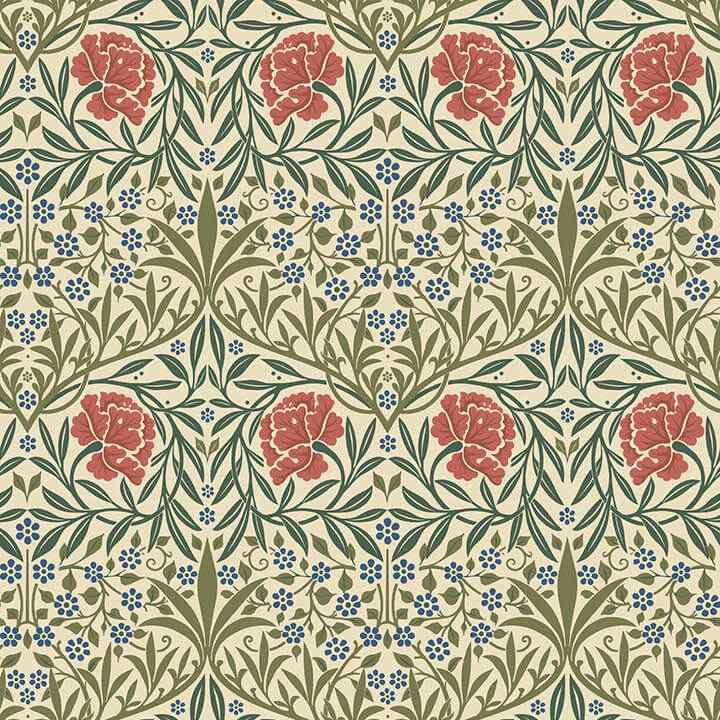 Oxford Union Green Floral Vines Wallpaper - York Wallcoverings - 4171-82043