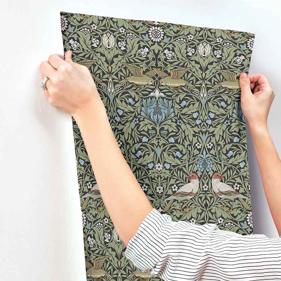 Bird Multicolor Floral Thicket Wallpaper - York Wallcoverings - 4171-82062 - York Wallcoverings Wallpaper