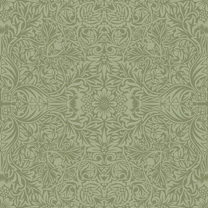 Ceiling Green Intricate Floral Wallpaper - York Wallcoverings - 4171-82071