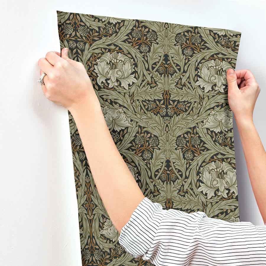 African Marigold Black Floral Wallpaper - York Wallcoverings - 4171-82073 - York Wallcoverings Wallpaper