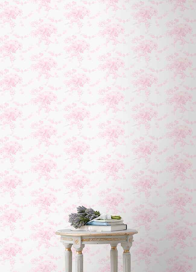 Champagne Harbor Pink Dream Wallpaper - York Wallcoverings - AST6445 - York Wallcoverings Wallpaper