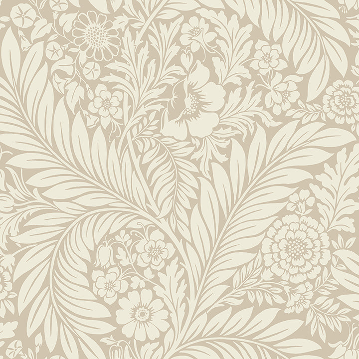 florence-neutral-leaf-wallpaper-york-wallcoverings-bg722 - York Wallpaper Wallpaper