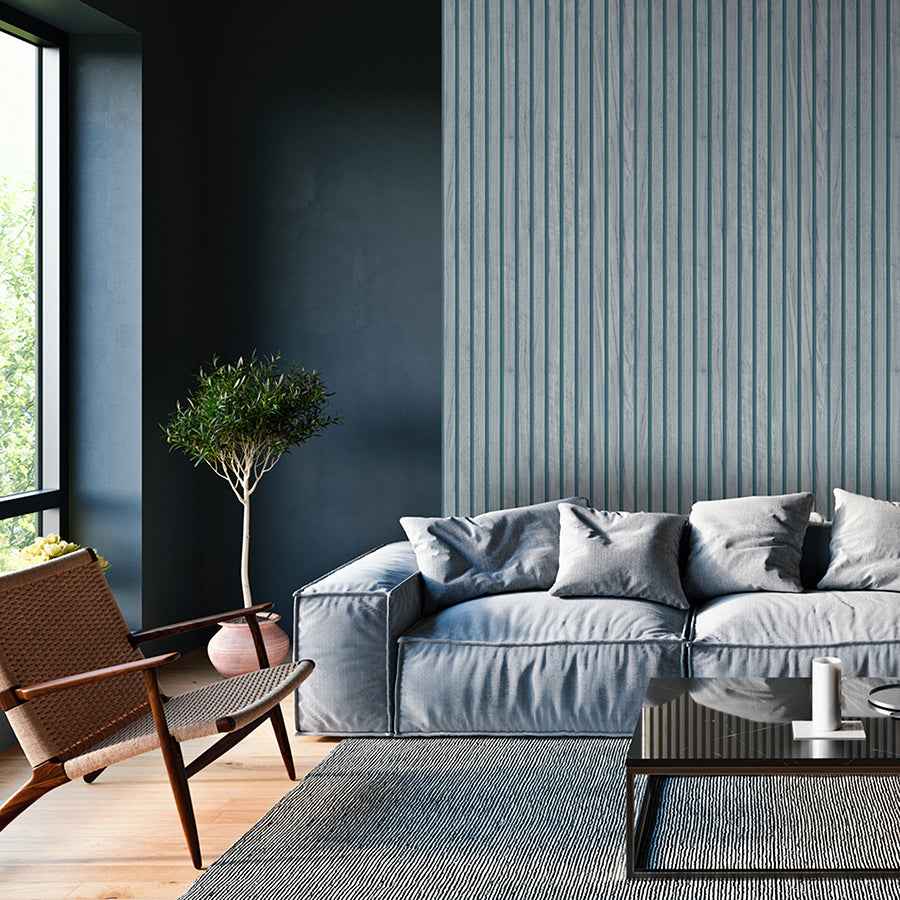 Panacea Blue Wood Wallpaper - York Wallcoverings - BG1164 - York Wallcoverings Wallpaper
