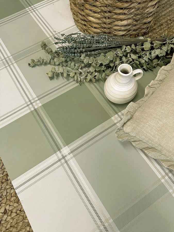 Braxton Green Check Wallpaper - York Wallcoverings - BG2305 - York Wallcoverings Wallpaper
