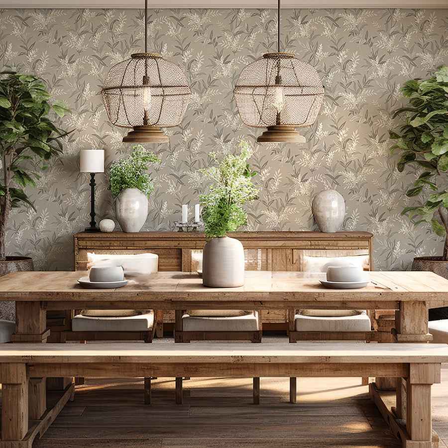 Olivia Beige Floral Wallpaper - York Wallcoverings - BG5908 - York Wallcoverings Wallpaper