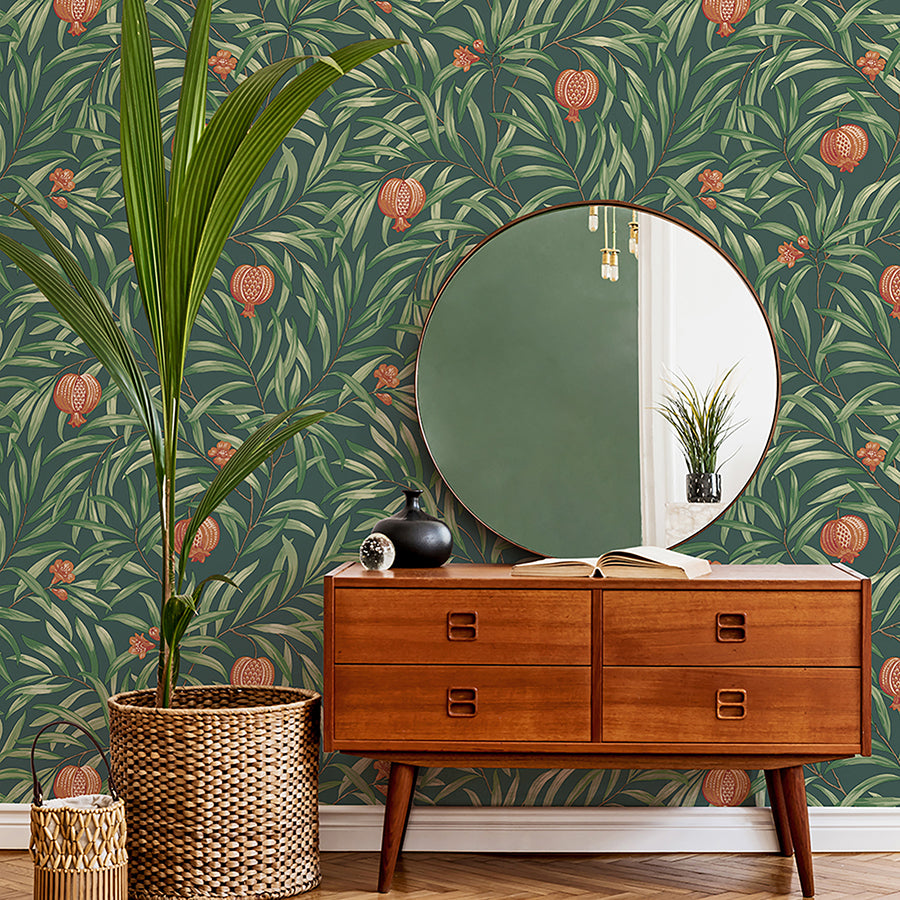 elena-green-pomegranate-wallpaper-york-wallcoverings-bg9613 - York Wallpaper Wallpaper