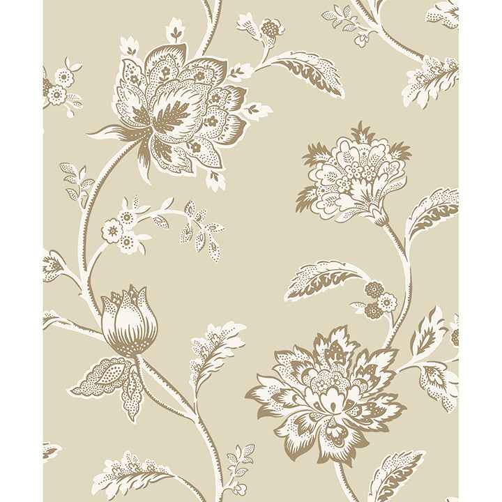 Juliette Light Yellow Jacobean Wallpaper - York Wallcoverings - FD43452 - York Wallcoverings Wallpaper