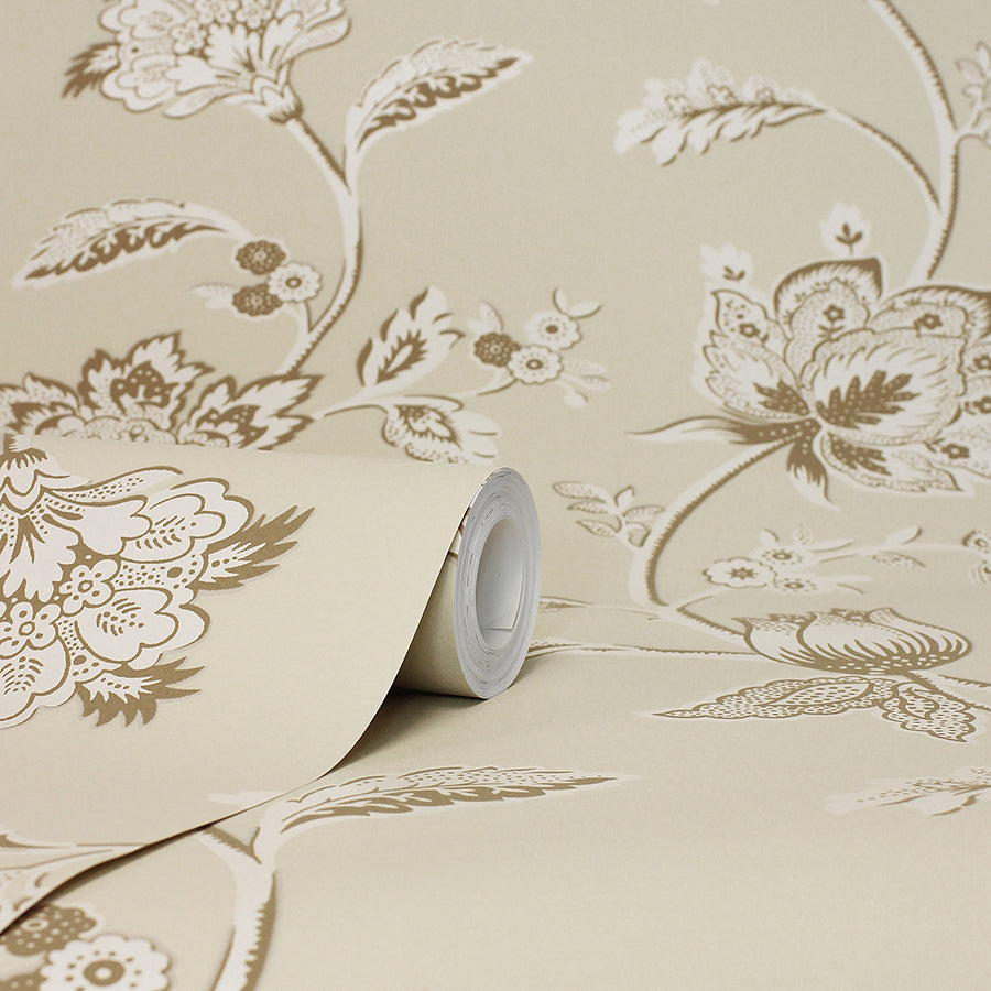 juliette-light-yellow-jacobean-wallpaper-york-wallcoverings-fd43452 - York Wallcoverings Wallpaper