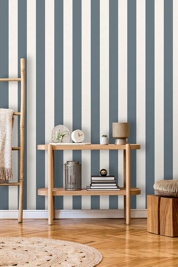 tavish-blue-stripe-wallpaper-york-wallcoverings-fd43458 - York Wallcoverings Wallpaper