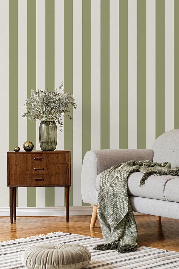 tavish-sage-stripe-wallpaper-york-wallcoverings-fd43459 - York Wallcoverings Wallpaper