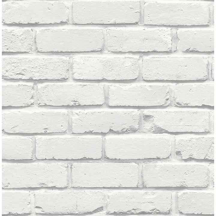 Alpin White Painted Brick Wallpaper - York Wallcoverings - FD43600 - York Wallcoverings Wallpaper