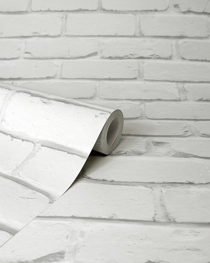 alpin-white-painted-brick-wallpaper-york-wallcoverings-fd43600 - York Wallcoverings Wallpaper