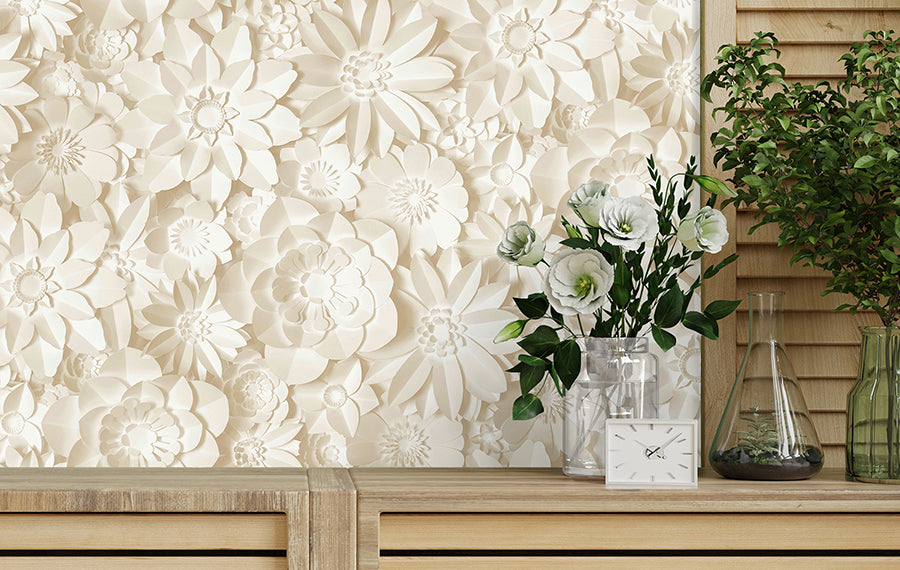 dacre-cream-floral-wallpaper-york-wallcoverings-fd43604 - York Wallpaper Wallpaper