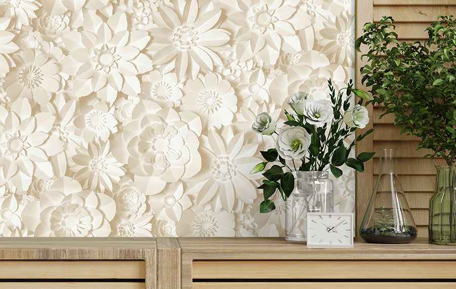 Dacre Cream Floral Wallpaper - York Wallcoverings - FD43604 - York Wallcoverings Wallpaper